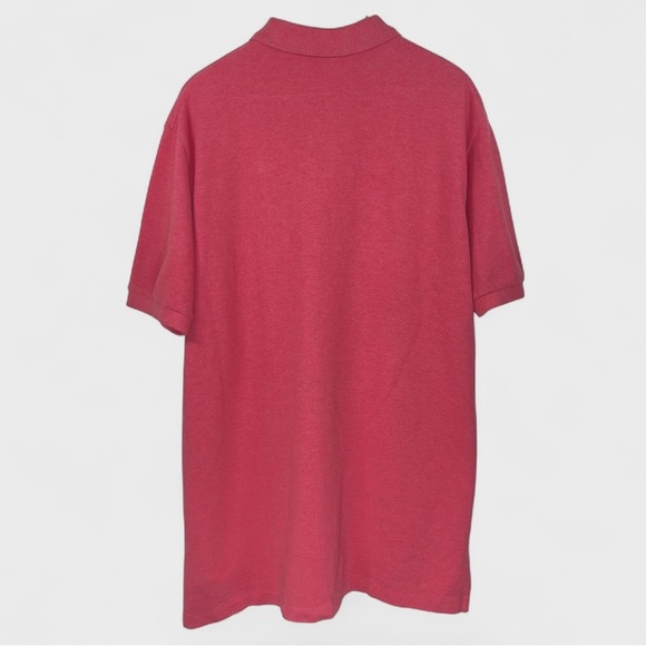 Ralph Lauren Mens XL Light Red Mesh Tennis Tail Ribbed Short Sleeve Polo Shirt - Picture 5 of 11